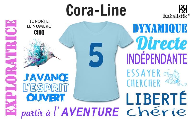 La signification numérologique du prénom Cora-line