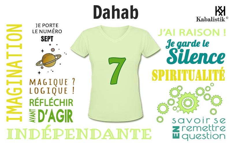 La signification numérologique du prénom Dahab