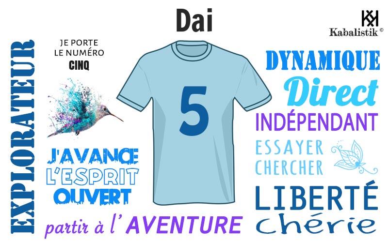 La signification numérologique du prénom Dai