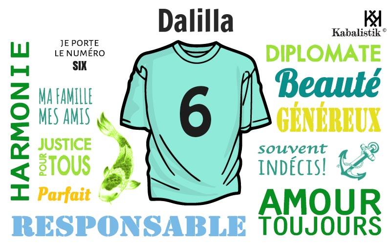 La signification numérologique du prénom Dalilla