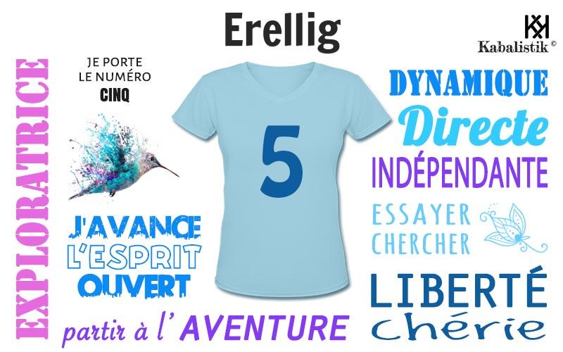La signification numérologique du prénom Erellig