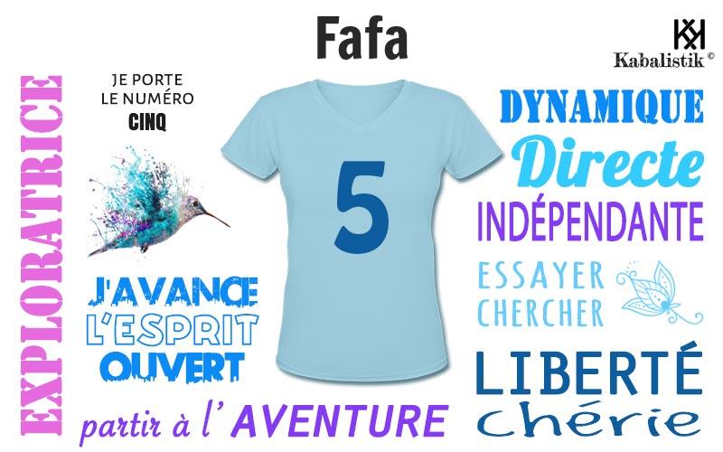 La signification numérologique du prénom Fafa