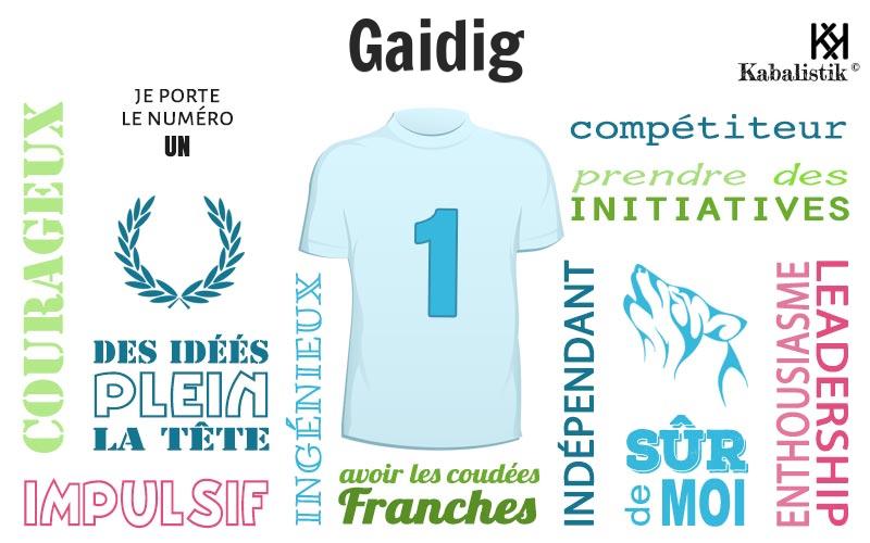 La signification numérologique du prénom Gaidig