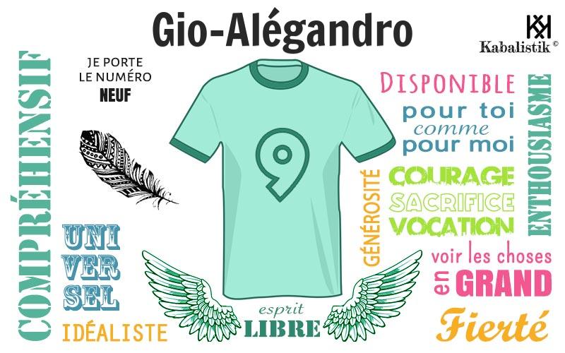 La signification numérologique du prénom Gio-alégandro