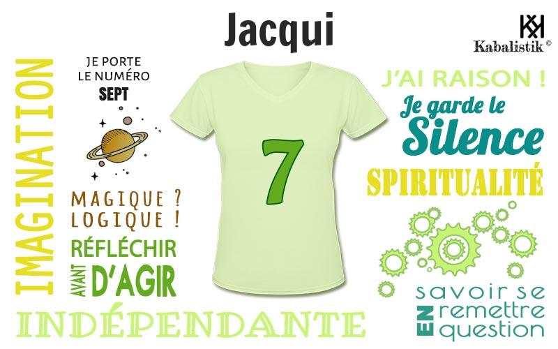 La signification numérologique du prénom Jacqui