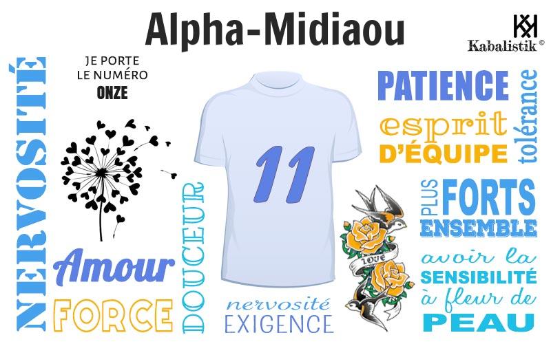 La signification numérologique du prénom Alpha-midiaou