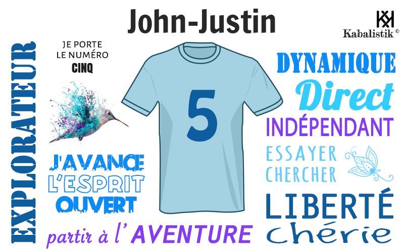 La signification numérologique du prénom John-justin