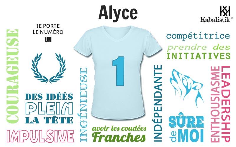 La signification numérologique du prénom Alyce