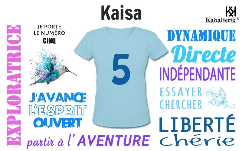 La signification numérologique du prénom Kaisa