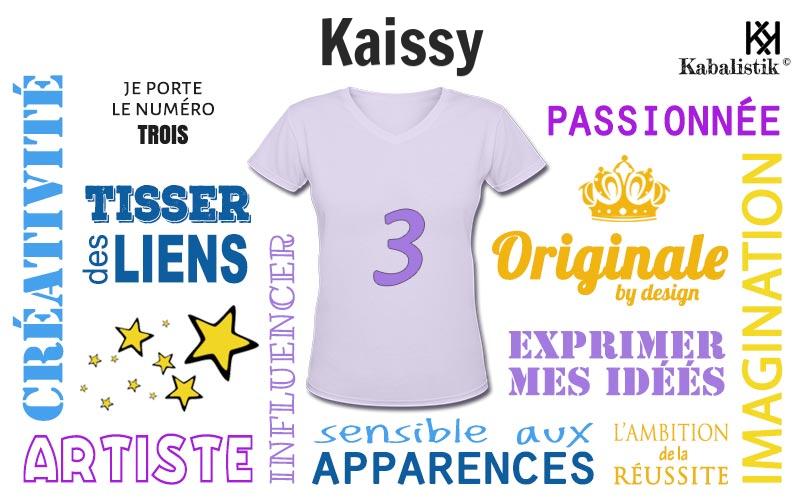 La signification numérologique du prénom Kaissy