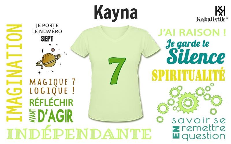 La signification numérologique du prénom Kayna