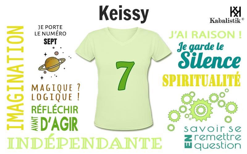 La signification numérologique du prénom Keissy