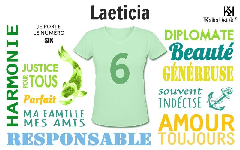La signification numérologique du prénom Laeticia