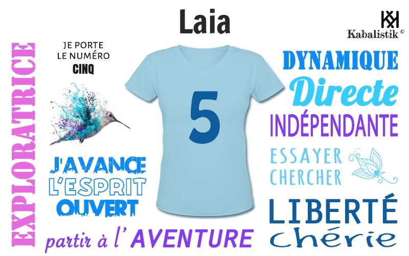 La signification numérologique du prénom Laia