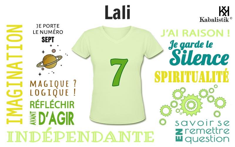 La signification numérologique du prénom Lali