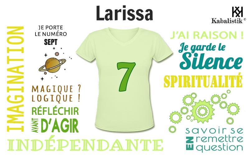 La signification numérologique du prénom Larissa