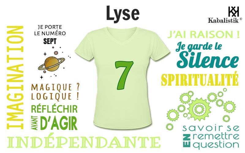La signification numérologique du prénom Lyse