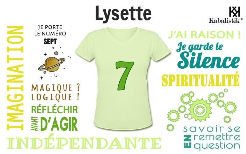 La signification numérologique du prénom Lysette