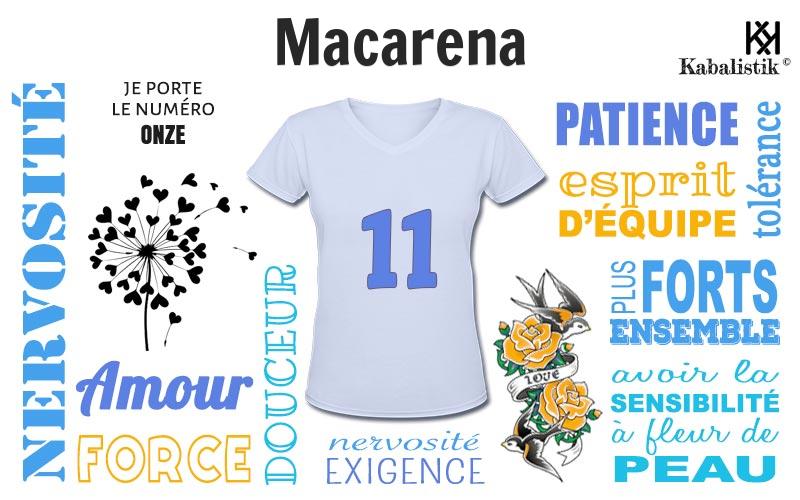 La signification numérologique du prénom Macarena