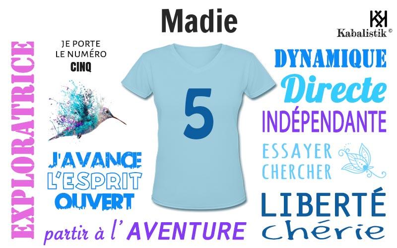 La signification numérologique du prénom Madie