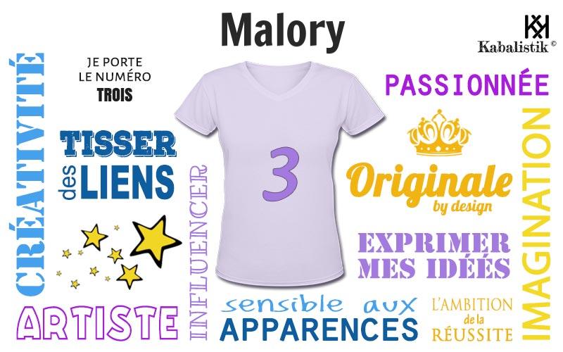 La signification numérologique du prénom Malory