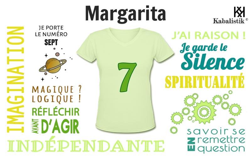 La signification numérologique du prénom Margarita