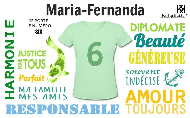 La signification numérologique du prénom Maria-fernanda