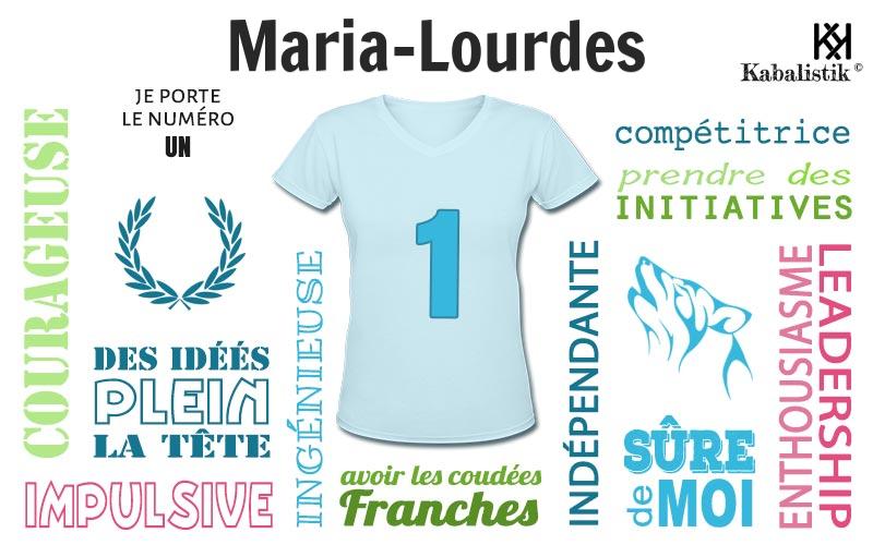 La signification numérologique du prénom Maria-lourdes