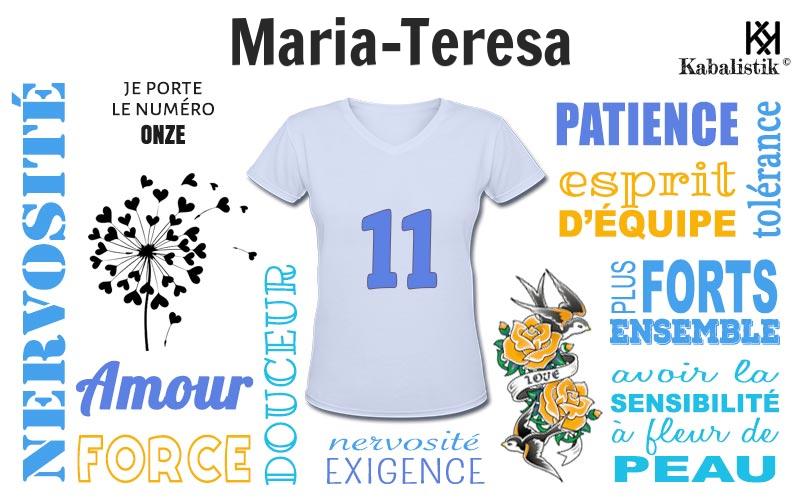 La signification numérologique du prénom Maria-teresa