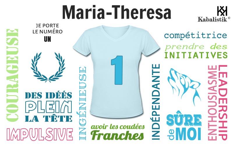 La signification numérologique du prénom Maria-theresa