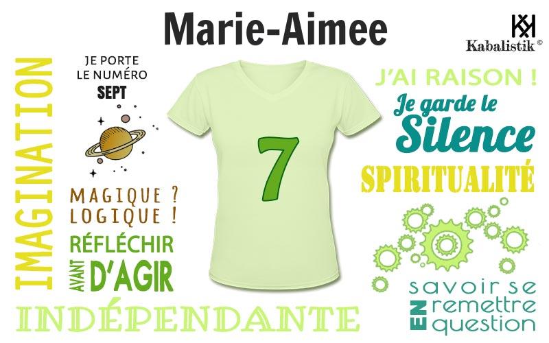 La signification numérologique du prénom Marie-aimee