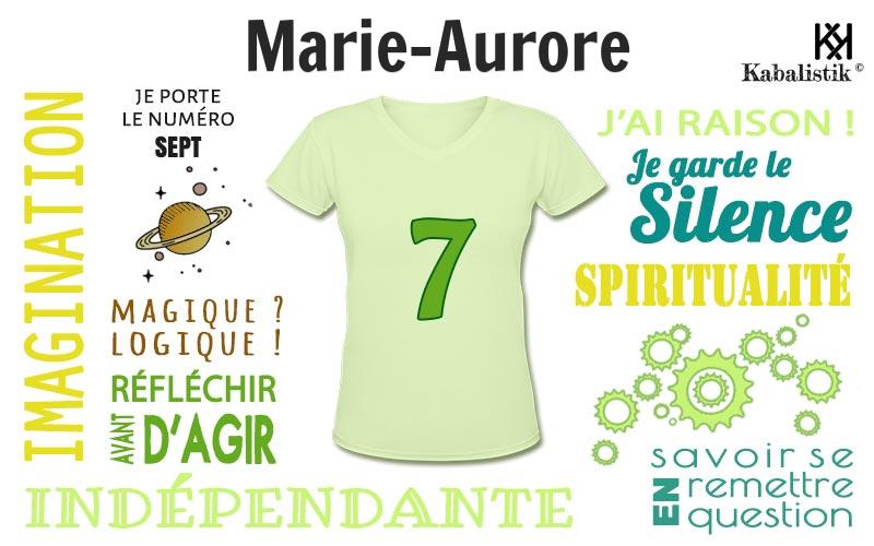 La signification numérologique du prénom Marie-aurore