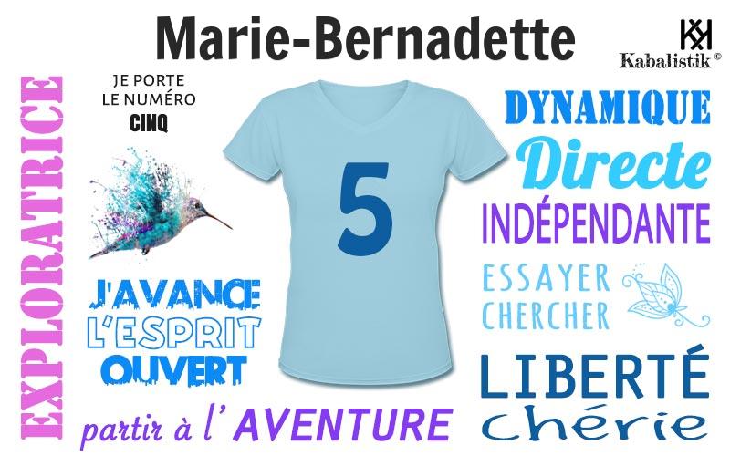 La signification numérologique du prénom Marie-bernadette