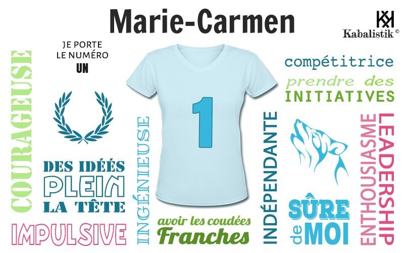 La signification numérologique du prénom Marie-carmen