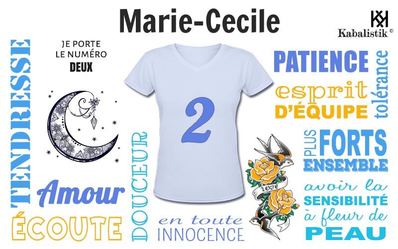 La signification numérologique du prénom Marie-cecile