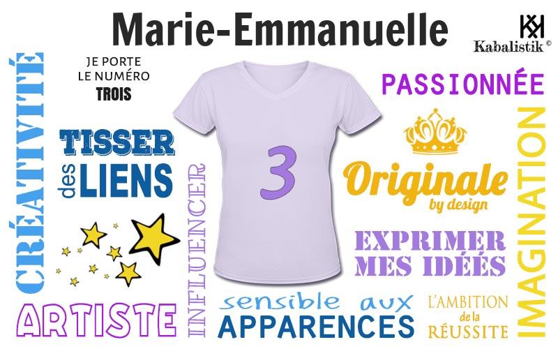 La signification numérologique du prénom Marie-emmanuelle