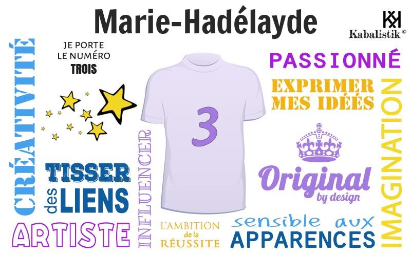 La signification numérologique du prénom Marie-hadélayde