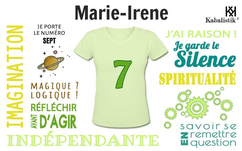 La signification numérologique du prénom Marie-irene