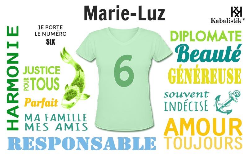 La signification numérologique du prénom Marie-luz
