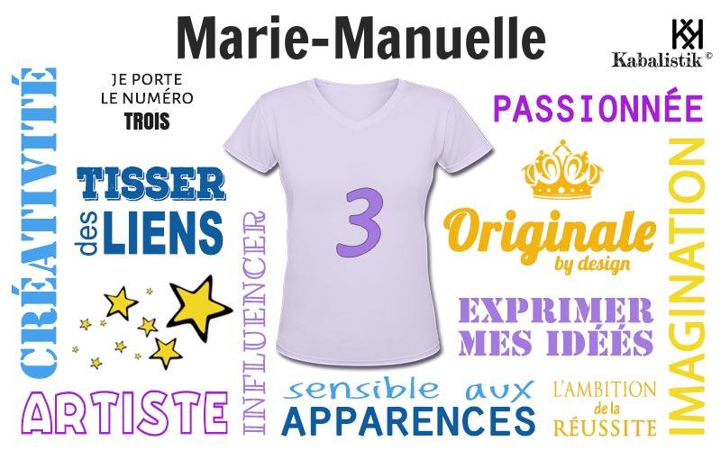 La signification numérologique du prénom Marie-manuelle