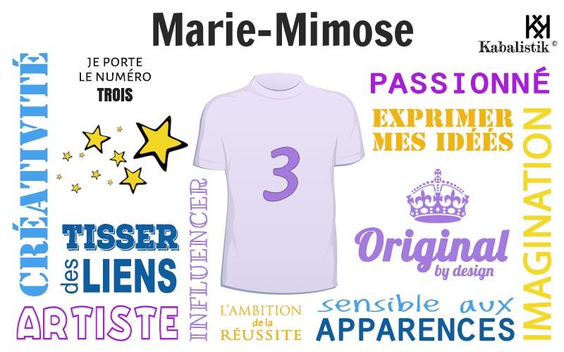 La signification numérologique du prénom Marie-mimose