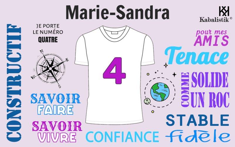 La signification numérologique du prénom Marie-sandra