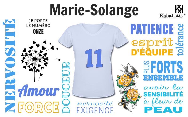 La signification numérologique du prénom Marie-solange