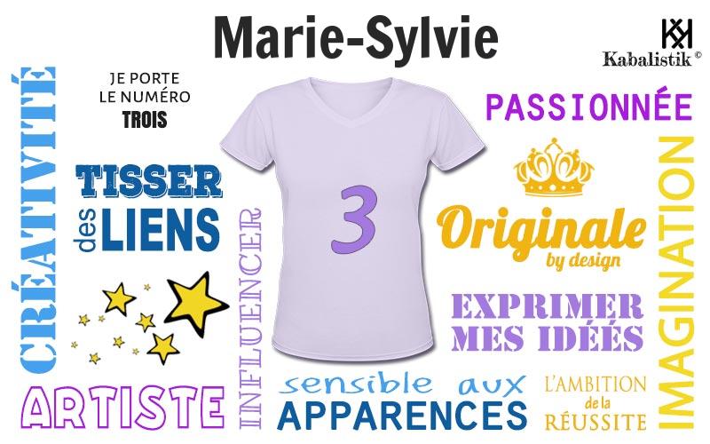 La signification numérologique du prénom Marie-sylvie