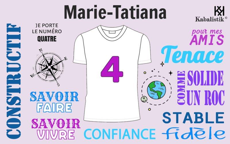 La signification numérologique du prénom Marie-tatiana