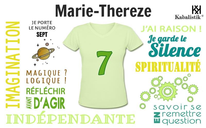 La signification numérologique du prénom Marie-thereze