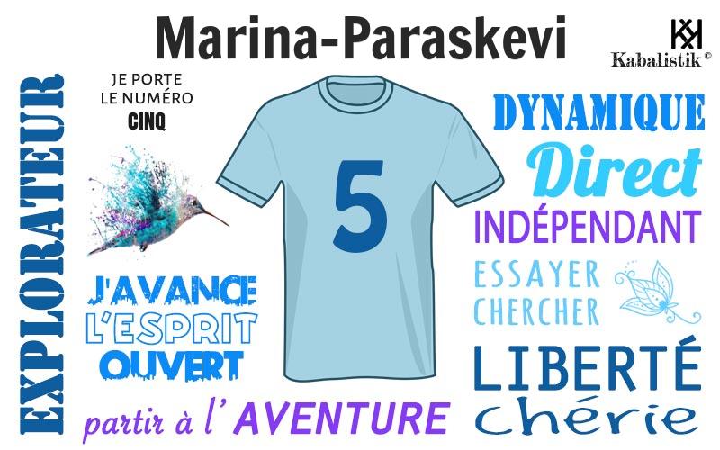La signification numérologique du prénom Marina-paraskevi