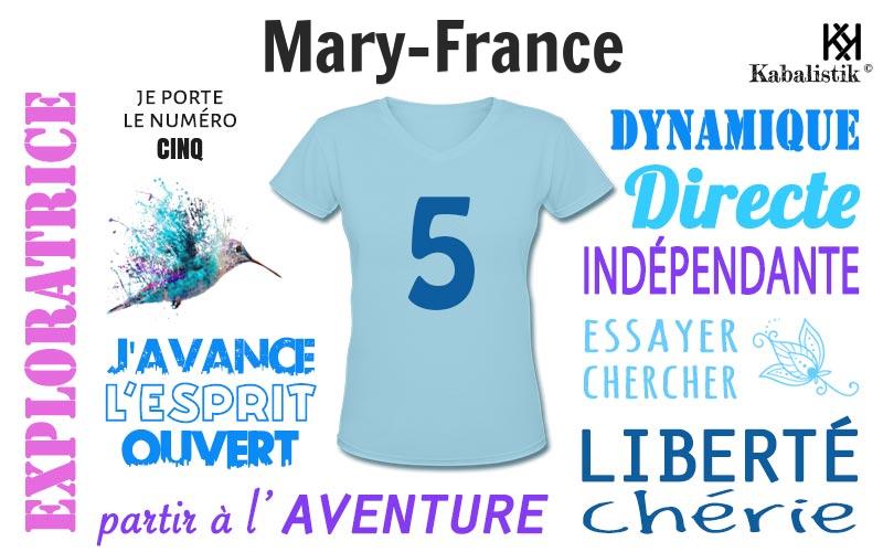 La signification numérologique du prénom Mary-france