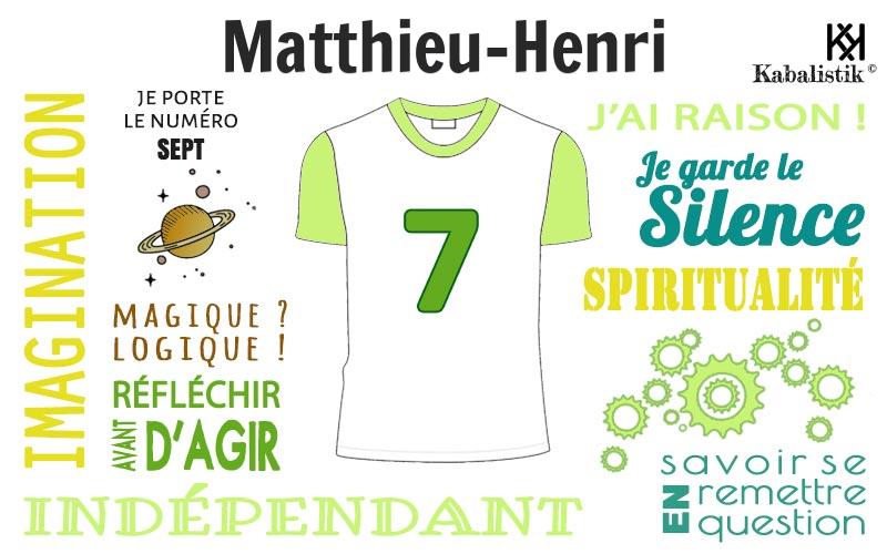 La signification numérologique du prénom Matthieu-henri