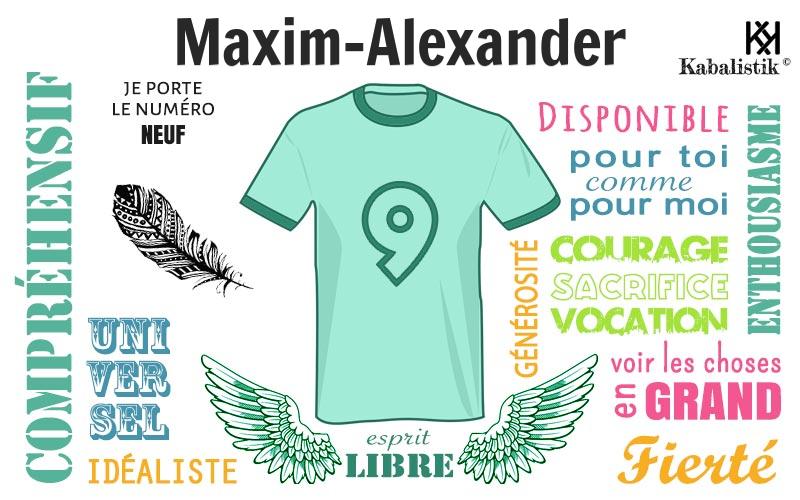 La signification numérologique du prénom Maxim-alexander